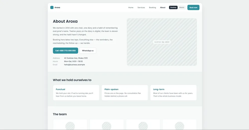 Aroxa Booking — screen 4